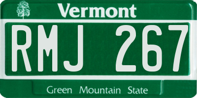 VT license plate RMJ267