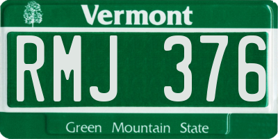 VT license plate RMJ376