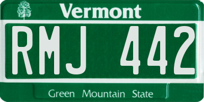 VT license plate RMJ442