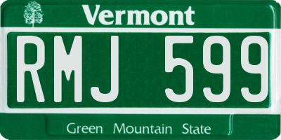 VT license plate RMJ599