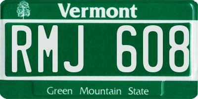 VT license plate RMJ608