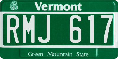 VT license plate RMJ617