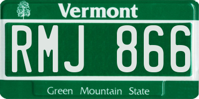 VT license plate RMJ866