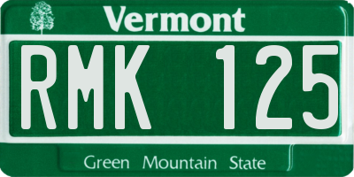 VT license plate RMK125