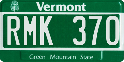 VT license plate RMK370