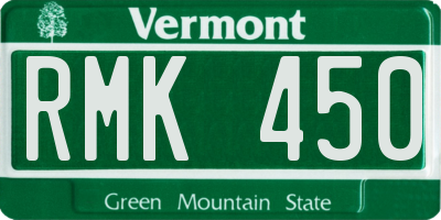 VT license plate RMK450