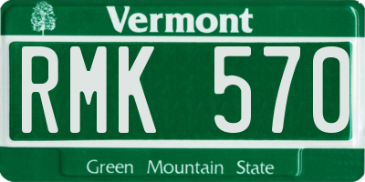 VT license plate RMK570