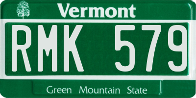 VT license plate RMK579