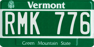 VT license plate RMK776