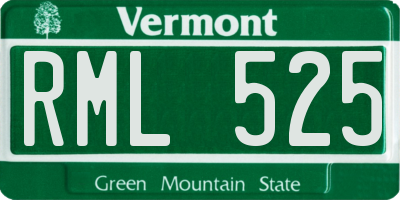VT license plate RML525