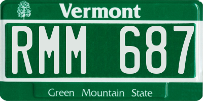 VT license plate RMM687