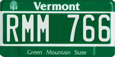 VT license plate RMM766