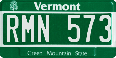 VT license plate RMN573