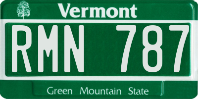 VT license plate RMN787