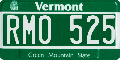 VT license plate RMO525