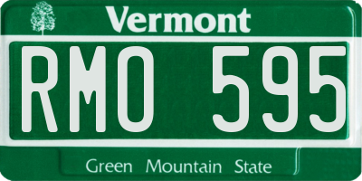 VT license plate RMO595