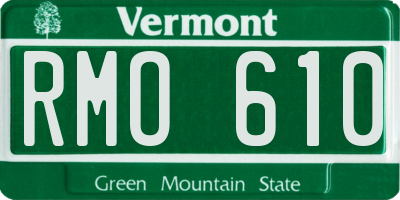 VT license plate RMO610