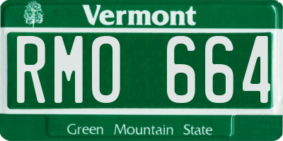 VT license plate RMO664