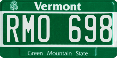 VT license plate RMO698