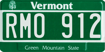 VT license plate RMO912