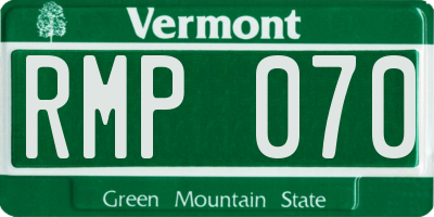 VT license plate RMP070