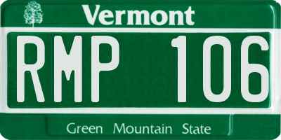VT license plate RMP106