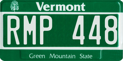 VT license plate RMP448