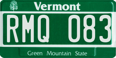 VT license plate RMQ083