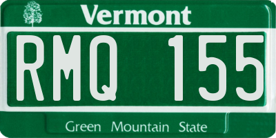 VT license plate RMQ155