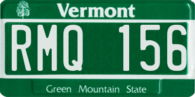VT license plate RMQ156