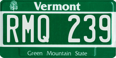 VT license plate RMQ239