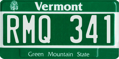 VT license plate RMQ341