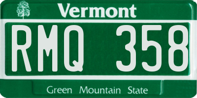VT license plate RMQ358