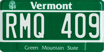 VT license plate RMQ409