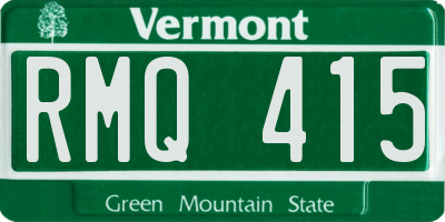 VT license plate RMQ415