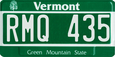 VT license plate RMQ435