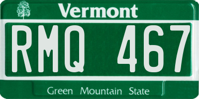 VT license plate RMQ467