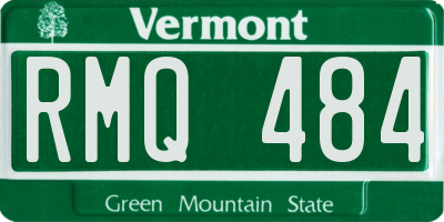 VT license plate RMQ484