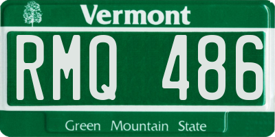 VT license plate RMQ486