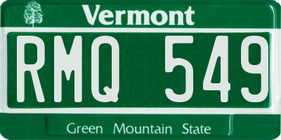 VT license plate RMQ549