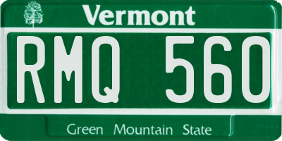 VT license plate RMQ560