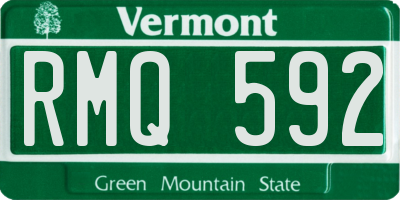 VT license plate RMQ592