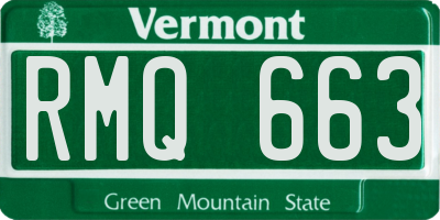 VT license plate RMQ663