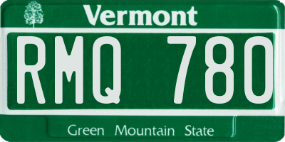 VT license plate RMQ780