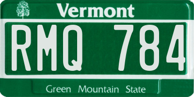VT license plate RMQ784