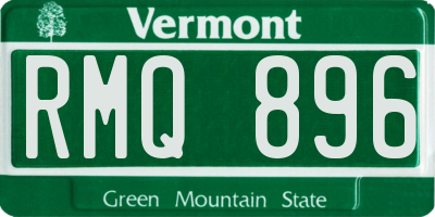 VT license plate RMQ896