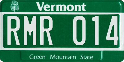 VT license plate RMR014