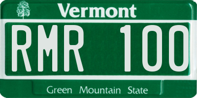 VT license plate RMR100