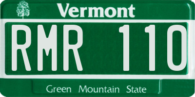 VT license plate RMR110