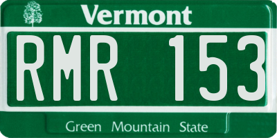 VT license plate RMR153